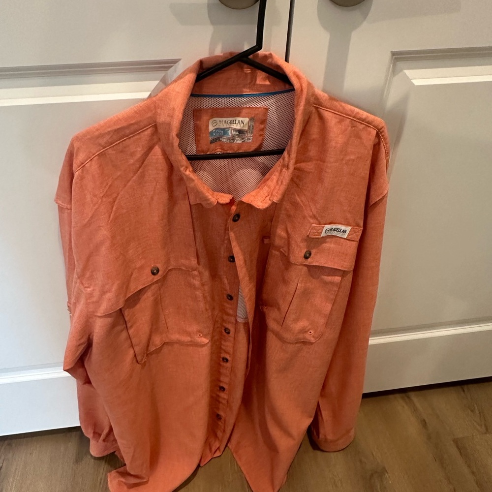 Magellan Outdoors Orange Lightweight Shirt Jacket